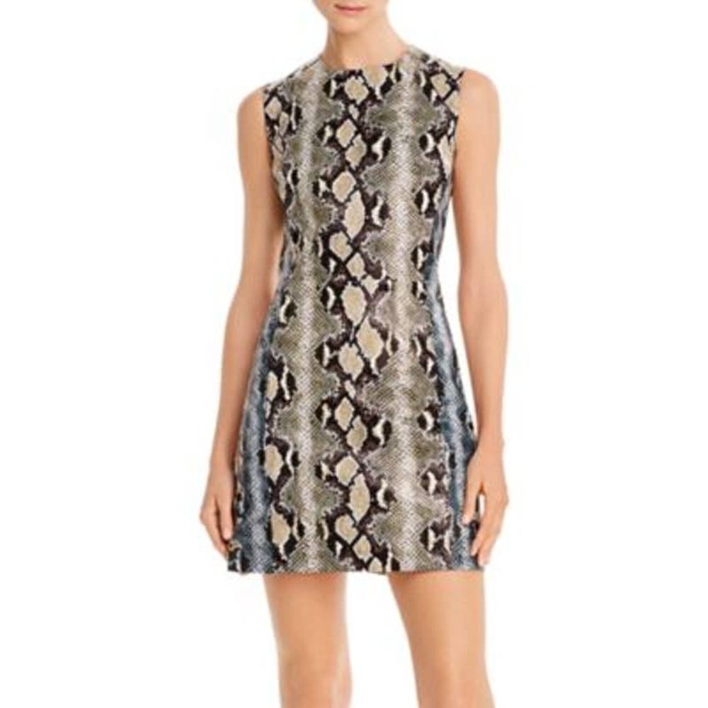 French Connection Snake print Sleeveless Shift Mini Dress Size 0